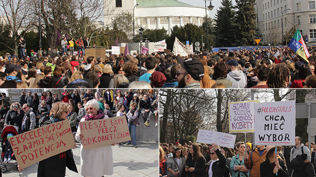 Protest w sprawie zakazu aborcji